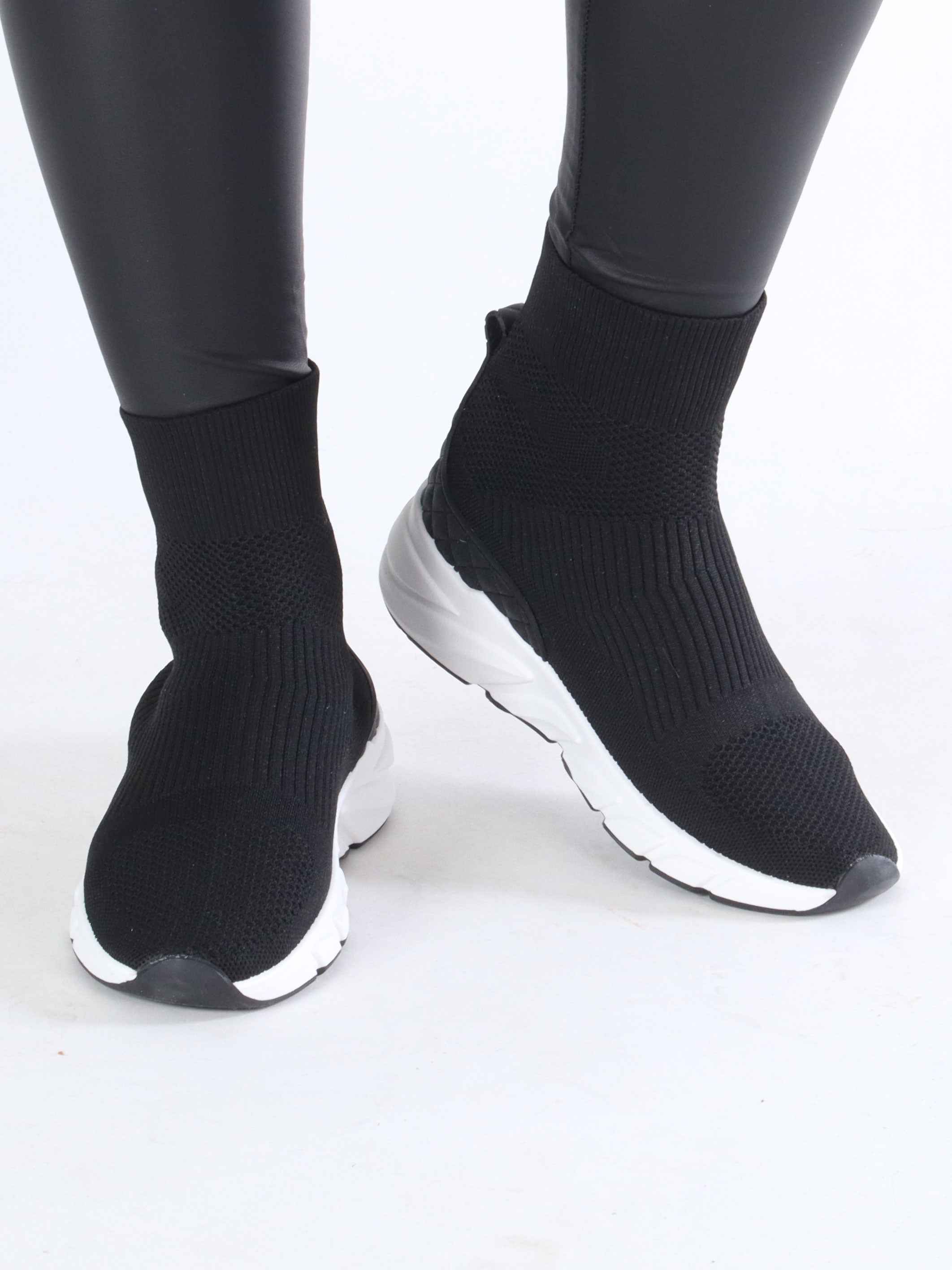 Olivia - Let sokkesneaker med quiltet detalje